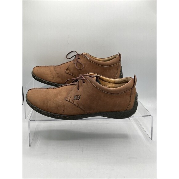 BORN Leather Lace Up Split Toe 8.5 Camel Comfort Stylish W9244 - Picture 3 of 16